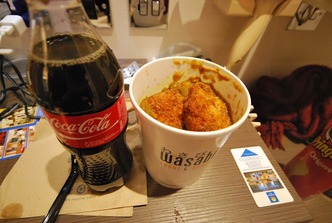 チキンカレーとコーラ