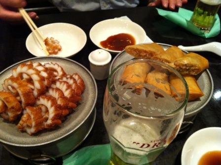 いかてんぷら と春巻き