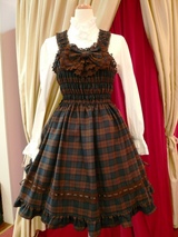 め*つ様 【限定品/レア】タータンチェックシャーリングプリンセスジャンパースカー BABY, THE STARS SHINE BRIGHT / タータンチェックリボンシャーリング