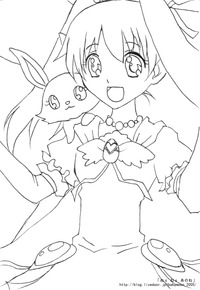 自作ぬりえ ジュエルペット てぃんくる あかり ルビー ねぇ ねぇ あのね