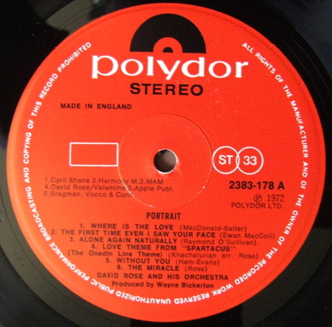 David Rose & His Orchestra - Portrait (1972) r1
