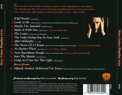 Marc Cohn Playlist 1970 back