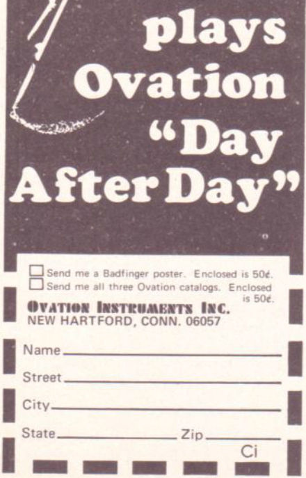 Badfinger Ovation Ad 50c