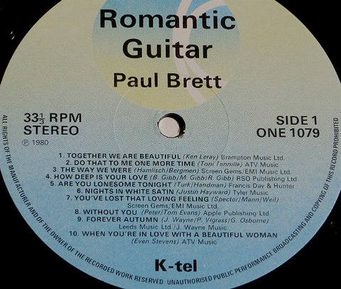 Paul Brett - Romantic Guitar ONE 1079 r 2