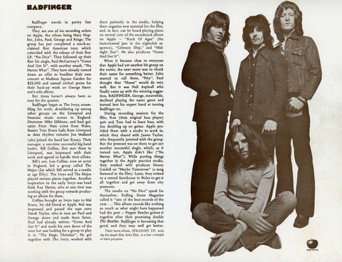 Apple Original No Dice Straight Up promo flyer 1973 d