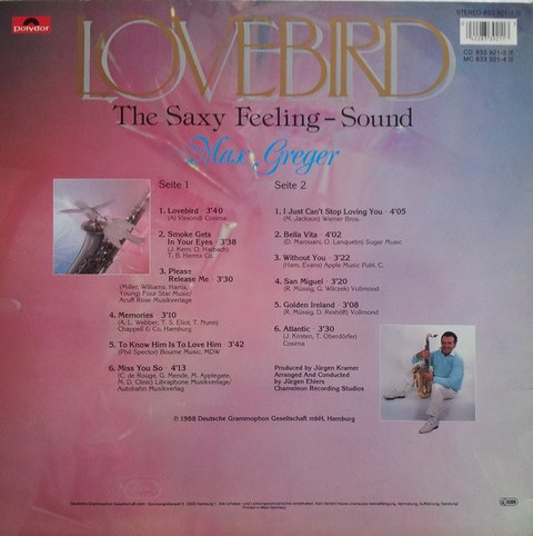 Max Greger - Lovebird 1988 LP back