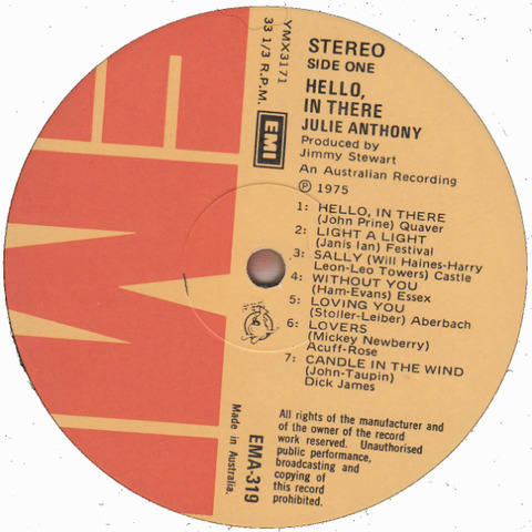 Julie Anthony - Without You 1975 r