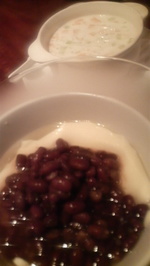 小豆入り豆腐花