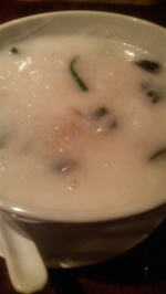 ピータンと豚肉のお粥