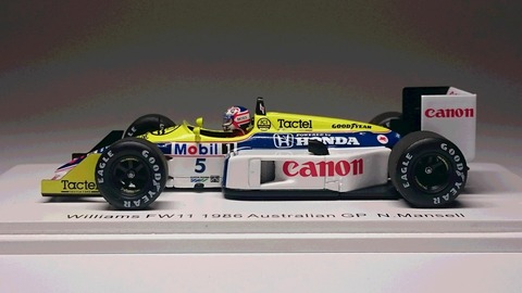 お気に入りの Racing on特注スパーク1/43ウィリアムズFW11 オーストラリアGP N ミニカー