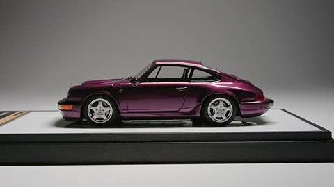 カラーチョイスミスったかな！Vision 1/43 Porsche 911(964) Carrera RS 1992 Amethyst  Metallic : ミニカー道中記