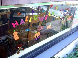 ハロウィーンの飾りつけ
