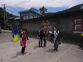 ダイビング出発