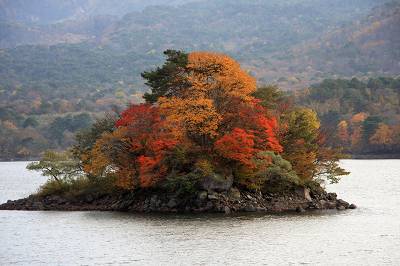 猪苗代湖 紅葉1