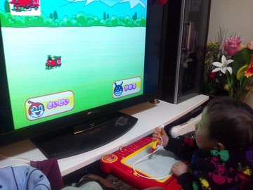 ゲームに夢中