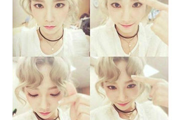 人気韓国アイドル少女時代のテヨンのハイトーン、金髪