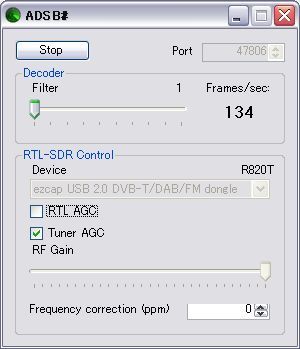 ADSB# RTL AGC OFF