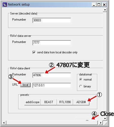 Network setup