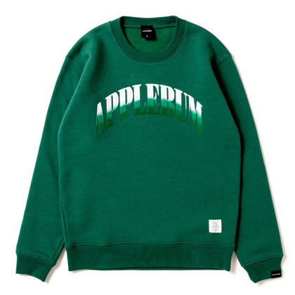 APPLEBUM-GRADATION-LOGO-CREW-SWEAT-GREEN-BLOG1