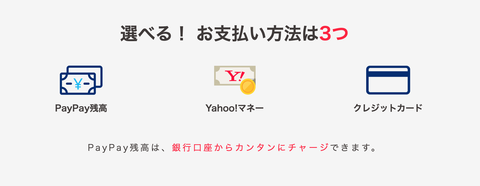 paypayの支払手段
