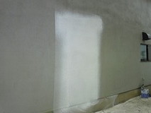 吹付けタイル作業