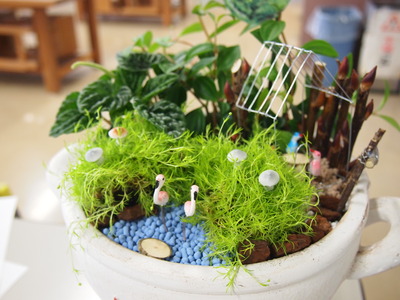 一石二鳥オブジェ♡鉢付き♡ノーム♡置物♡1点物ॱ⋅.˳˳.⋅˙ॱᐧ.˳˳.⋅ઇଓ チャーム （観葉植物）おまかせミニ観葉 リトルドッグ 鉢おまかせ（1