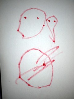 おばけを描いた