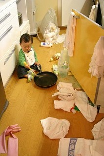 荒れ果てたキッチン