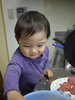 ハンバーグ作り1