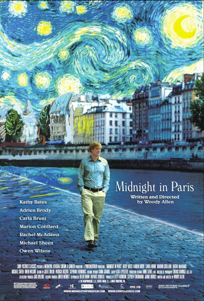 映画『ミッドナイト・イン・パリ MIDNIGHT IN PARIS』ポスター（１）
▼ポスター画像クリックで拡大します。