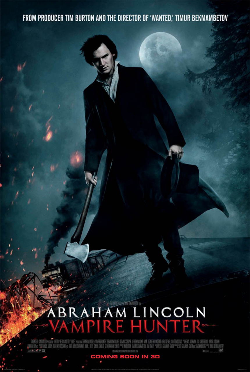映画『リンカーン／秘密の書 ABRAHAM LINCOLN: VAMPIRE HUNTER』ポスター（１）
▼ポスター画像クリックで拡大します。
