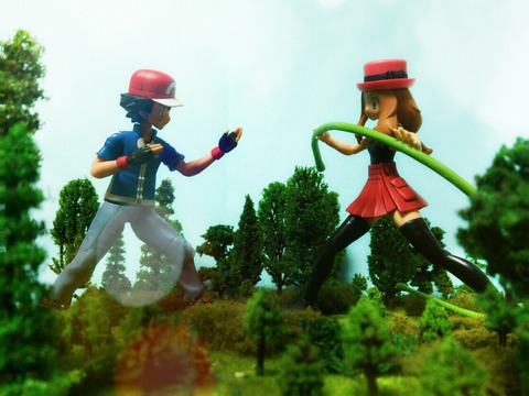 ポケモンサトシとセレナのフィギュアです。 ポケモンサトシとセレナのフィギュアです。
