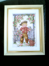 Boy with flowers