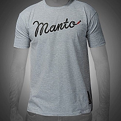 MANTO tshirt BLACK BELT melange1