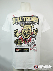 BULL TERRIER Tシャツ 関根秀樹withクレベル・コイケモデル 白