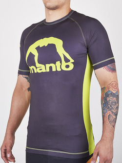 MANTO short sleeve rashguard LOGO black green 1