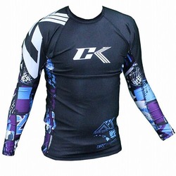 Collage Performance Rash Guard blue 1