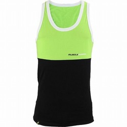 MusclePharm Stacked Tank Green Black 1