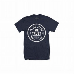 In Jiu Jitsu We Trust White on Navy 1