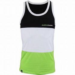MusclePharm Tri-Fold Tank Black White Green 1