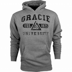 Gracie University Hoodie Gray 1