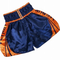 Muay Pam Muay Thai Shorts Navy Orange 2