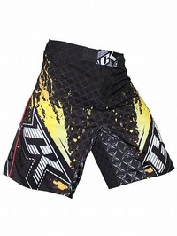 Shorts Stained S2 BK Yellow1