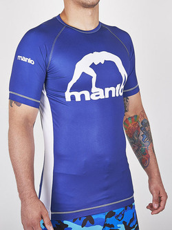 MANTO short sleeve rashguard LOGO blue 1