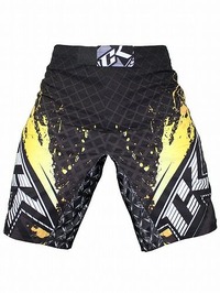 Shorts Stained S2 BK Yellow3
