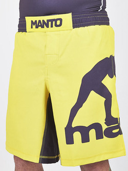 MANTO fight shorts PRO LOGO yellow 1