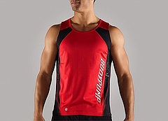Pump Flex Singlet Mens Red Front