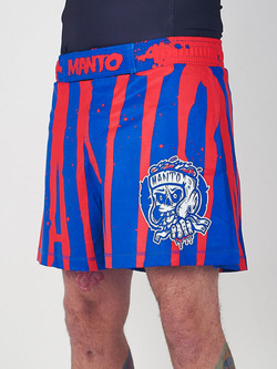 MANTO fight shorts ZOMBIE blue red 1