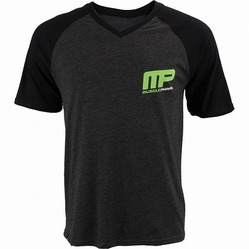 MusclePharm Baseball V-Neck grey 1