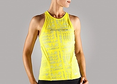 Attack Mesh tanktop Ladys Yellow Front